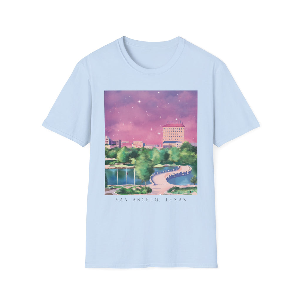 Downtown San Angelo, Texas Illustration T-shirt in different colors