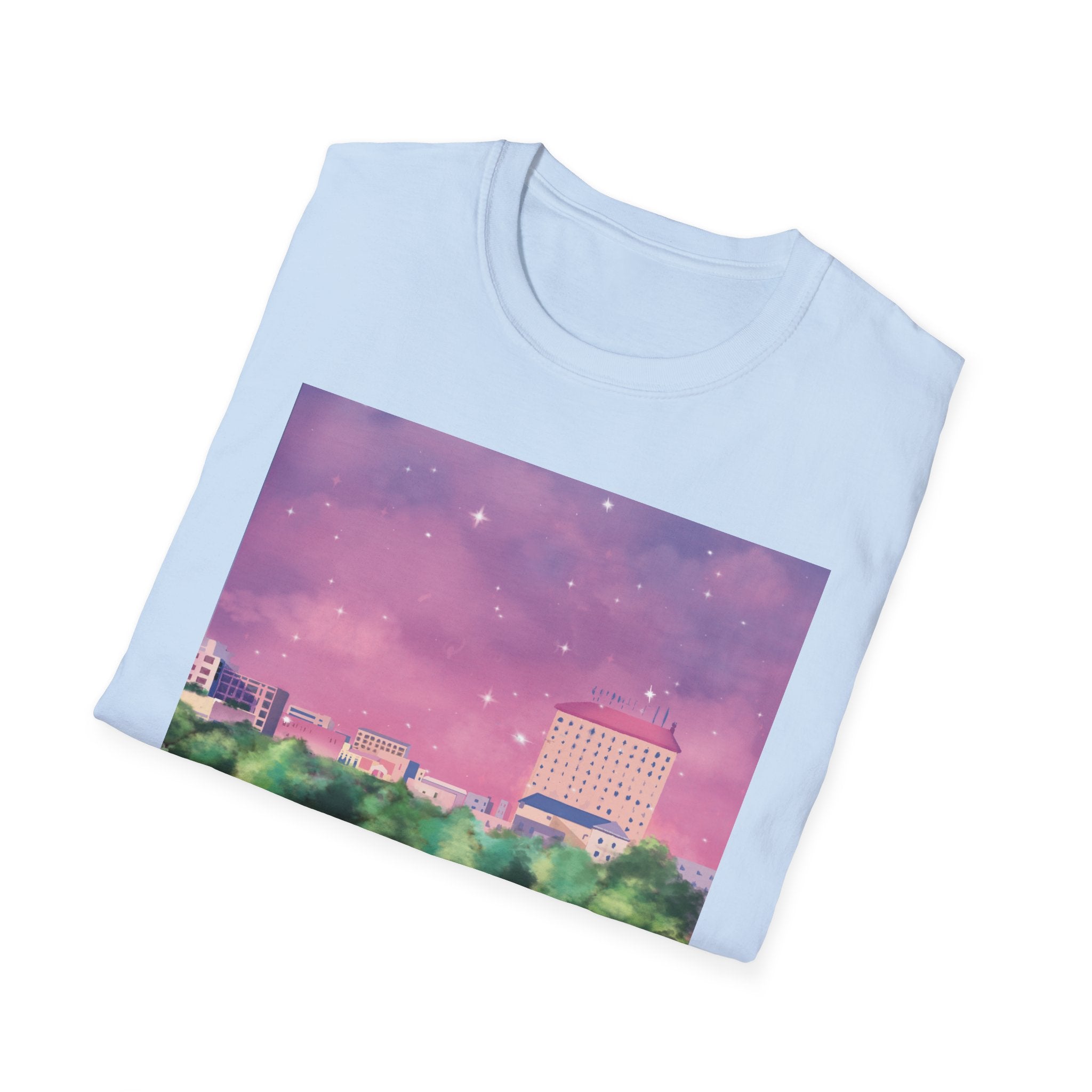 Downtown San Angelo, Texas Illustration T-shirt in different colors