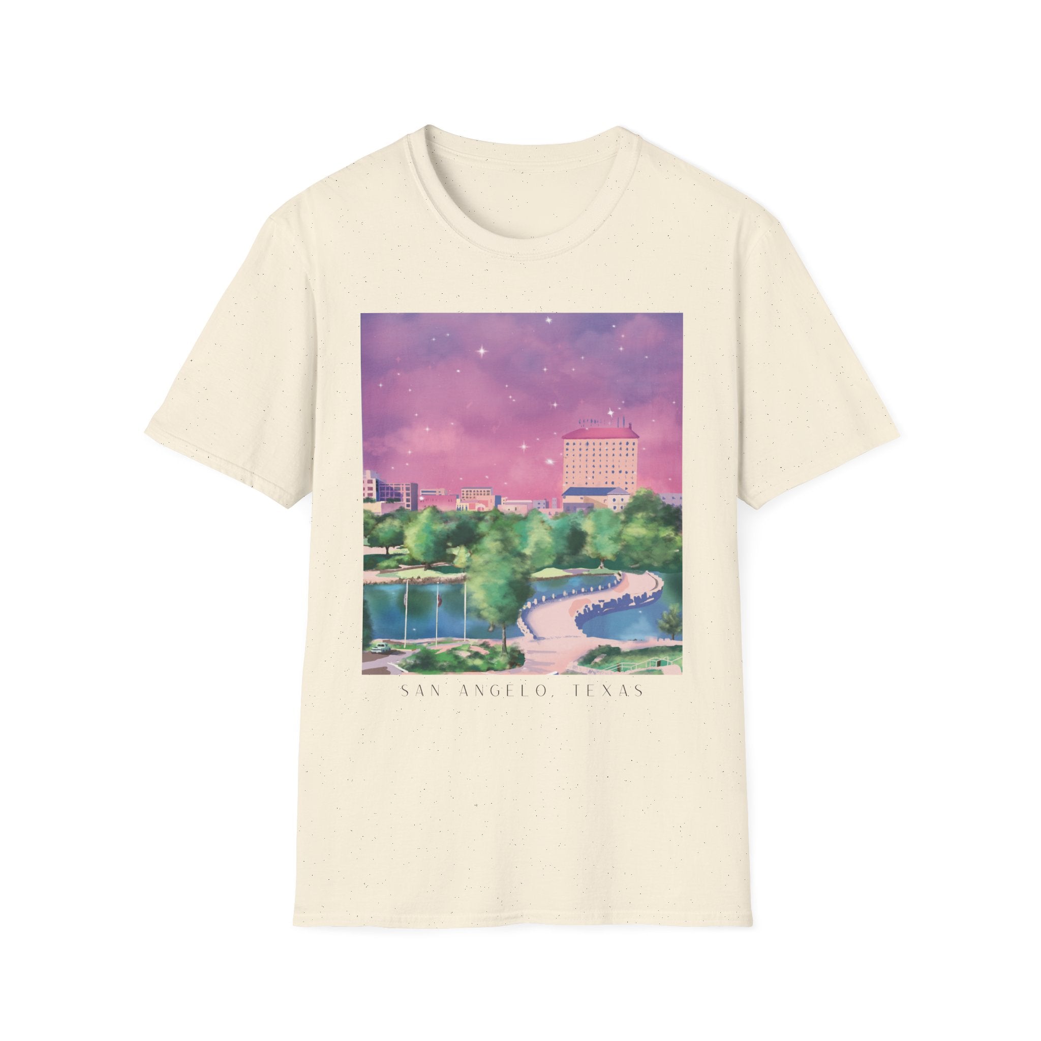 Downtown San Angelo, Texas Illustration T-shirt in different colors