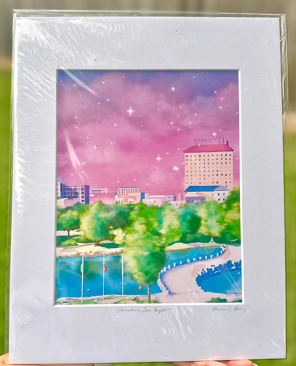 Downtown San Angelo Illustration print