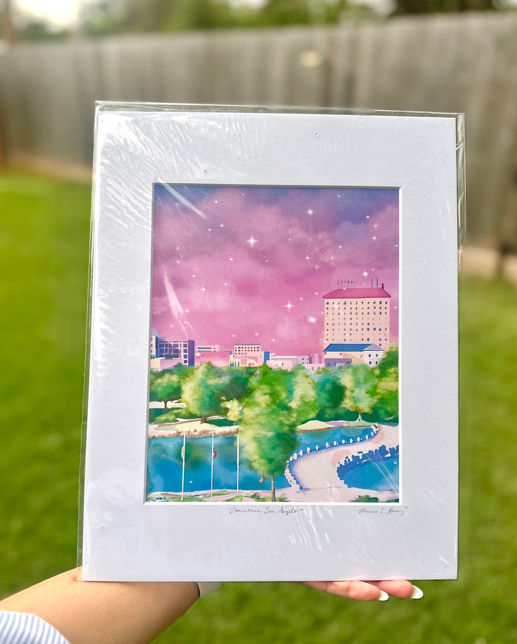 Downtown San Angelo Illustration print