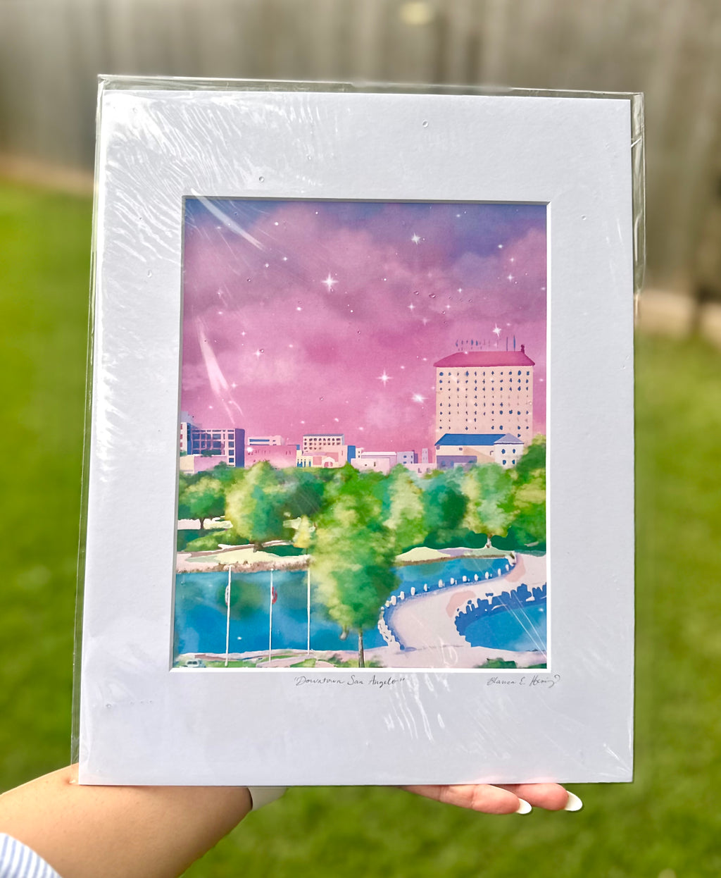 Downtown San Angelo Illustration print