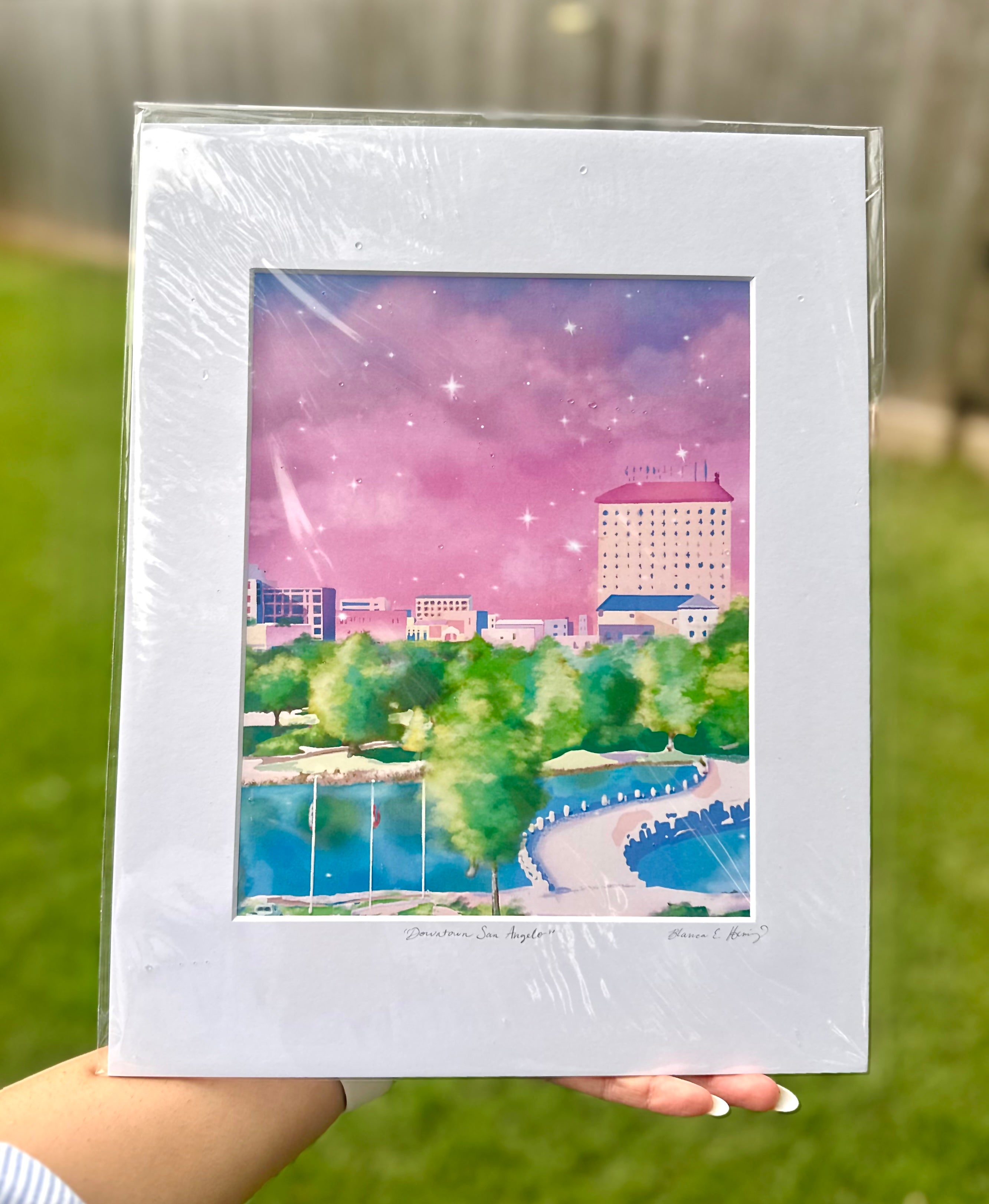 Downtown San Angelo Illustration print