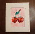 Cherries Original Gouache Painting